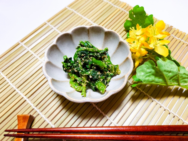 菜の花の胡麻和え　菜の花　菜花